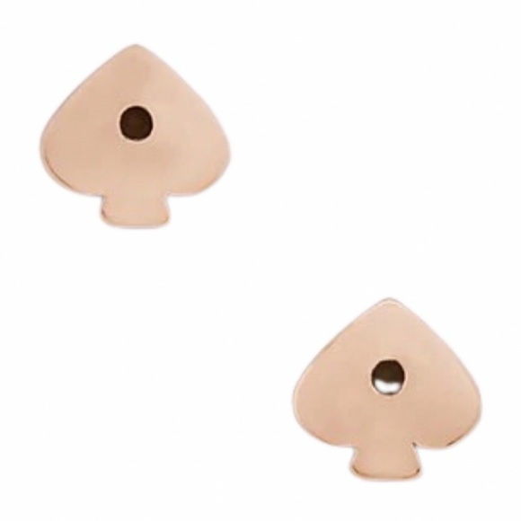KATE SPADE • Rose Gold Heritage Spade Heart Earrings - Picture 3 of 4
